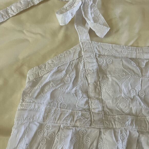 NWT Old Navy White Embroidered Tie Shoulder Mini Sun Dress Wmns XS Bridal Grad - Picture 2 of 10
